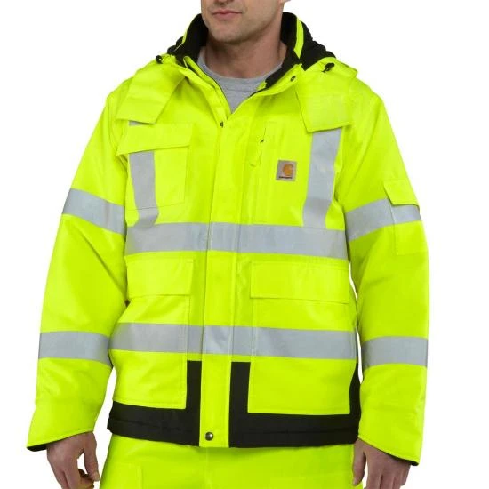 Carhartt Jacket: Mens 100787 323 Brite Lime High Viz Class 3 Sherwood Jacket