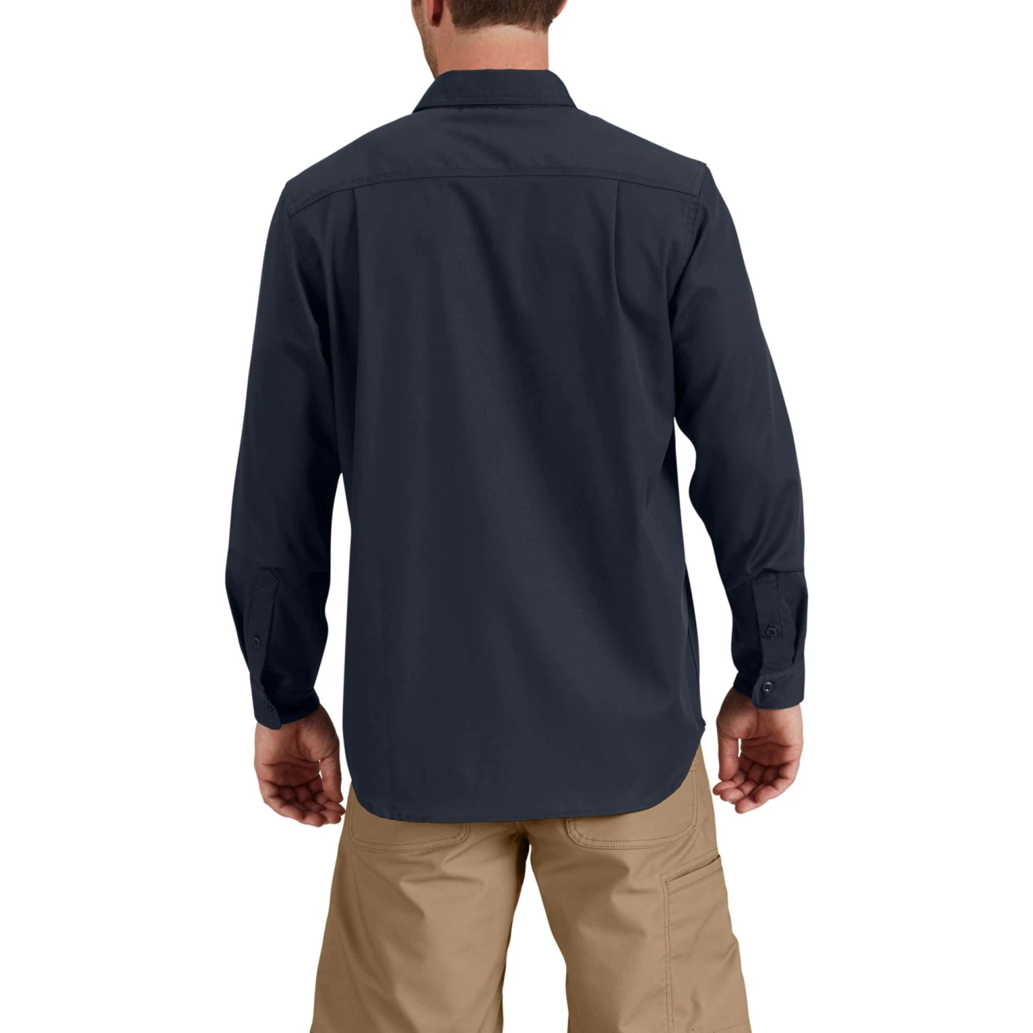 Carhartt Shirt Men's: 102538 412 Navy Long Sleeve Rugged Professional - Image 2