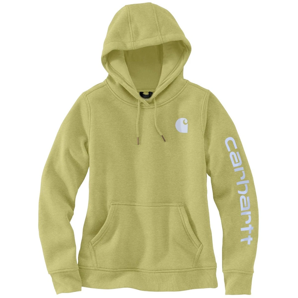 Carhartt Sweatshirts: Women's 102791 GB9 Green Olive Heather Graphic Clarksburg Pullover Hoodie - Image 3