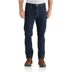 Carhartt Jeans: Men's 102807 491 Erie Erie Rugged Flex Straight Tapered Leg Jeans
