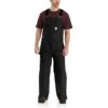 Carhartt Overalls: Men's 104031 DKB Dark Brown Insulated Loose Fit Washed Duck Overalls