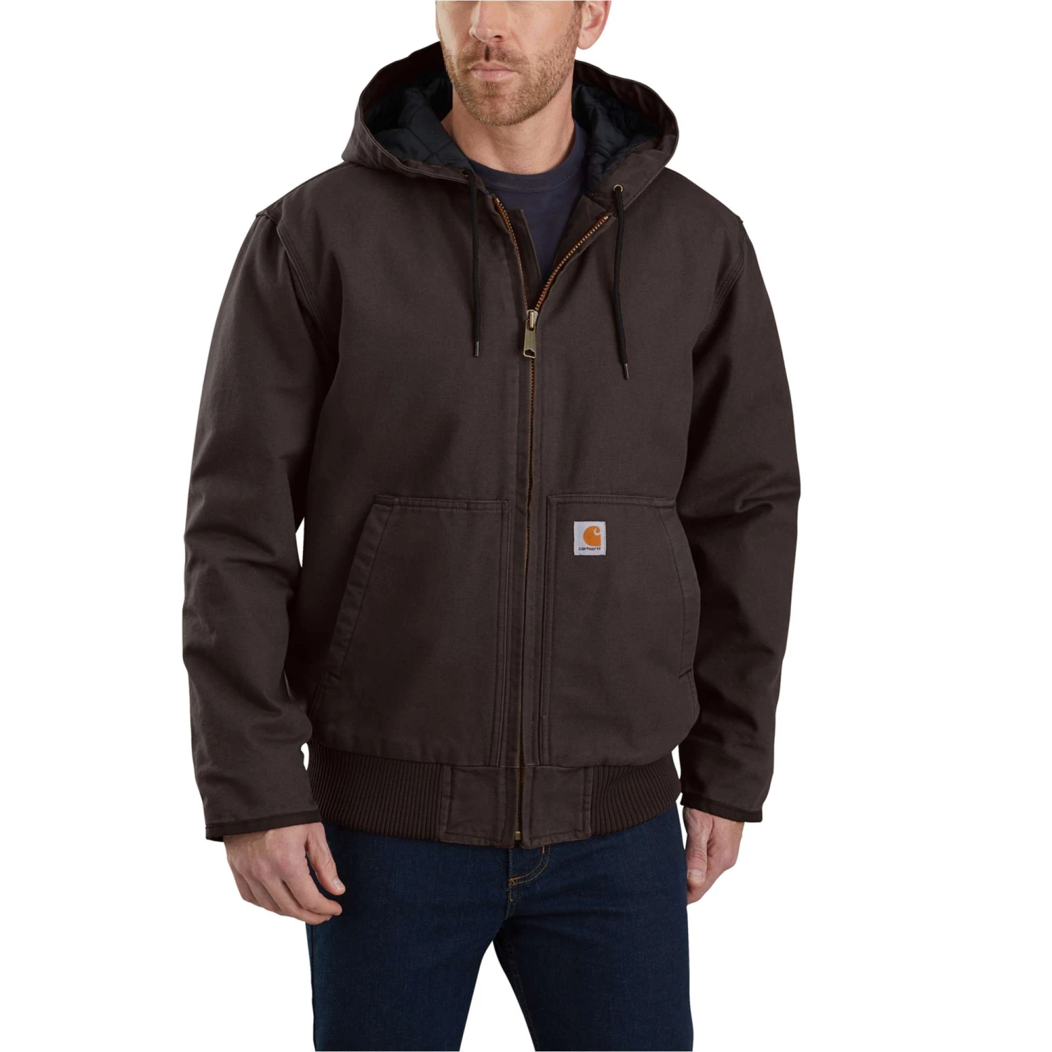 Carhartt Outerwear: Men's 104050 DKB Washed Duck Insulated Loose Fit Active Jacket