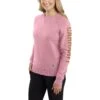Carhartt Sweatshirts: Women's 104410 V48 Foxglove Heather Crewneck Relaxed Fit Graphic Sweatshirt