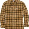 Carhartt Shirts: Men's 104448 Y11 Yellowstone Relaxed Fit Flannel Plaid Shirt