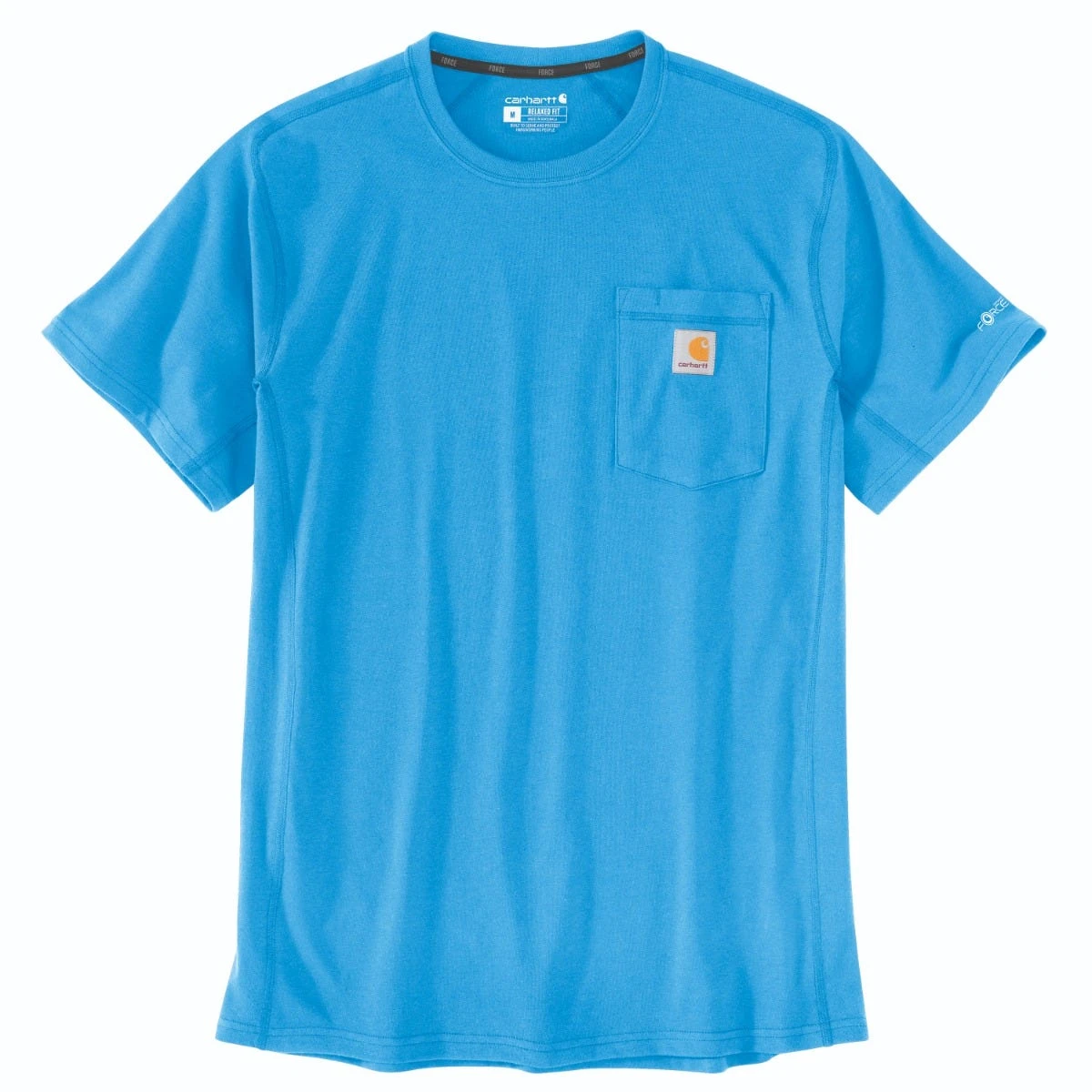 Carhartt Shirts: Men's 104616 HA6 Azure Blue Force Relaxed Fit Short Sleeve Pocket T-Shirt - Image 2