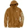 Carhartt Sweatshirts: Men's 105940 BRN Carhartt Brown Loose Fit Rain Defender C Graphic Logo Sweatshirt