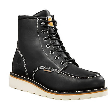 Carhartt Boots: Women's FW6021-W Black 6-Inch Soft Toe Wedge Work Boot