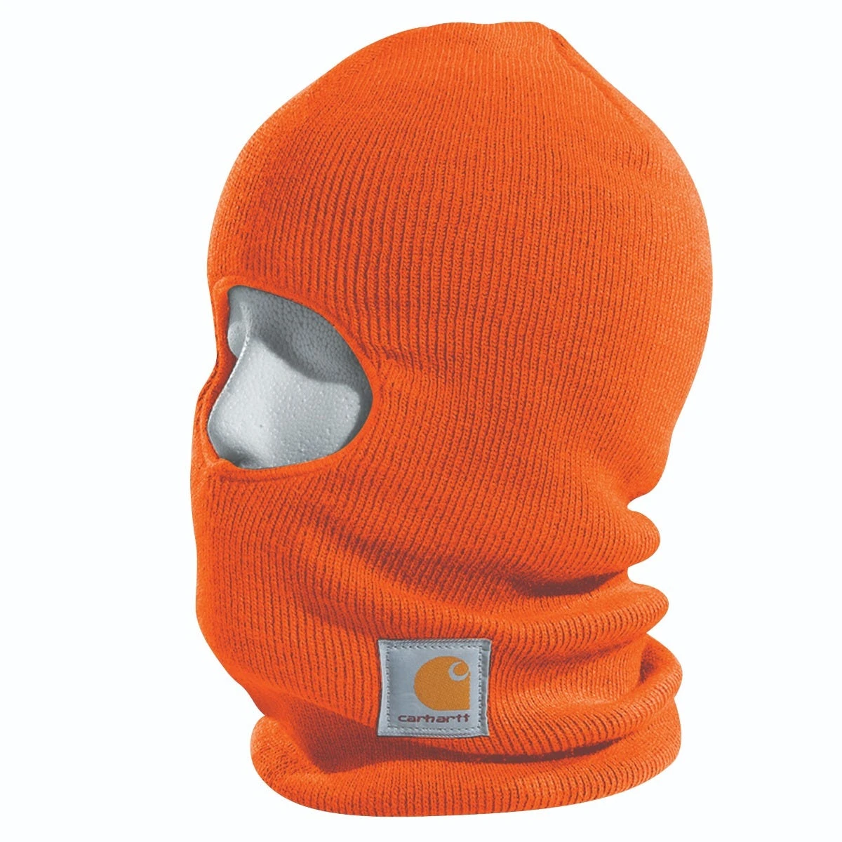 Carhartt Masks: A161 BOG Brite Orange Acrylic Knit Winter Face Mask