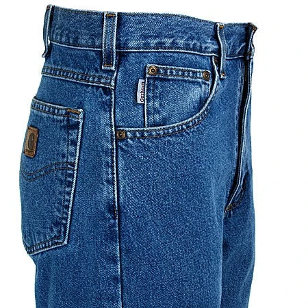 Carhartt Jeans: Men's B18 DST Stonewash Denim Traditional Fit Jeans - Image 4