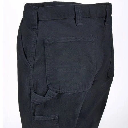 Carhartt Pants: Men's B324 BLK Black Relaxed Fit Cotton Work Dungarees - Image 3