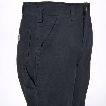 Carhartt Pants: Men's B324 BLK Black Relaxed Fit Cotton Work Dungarees