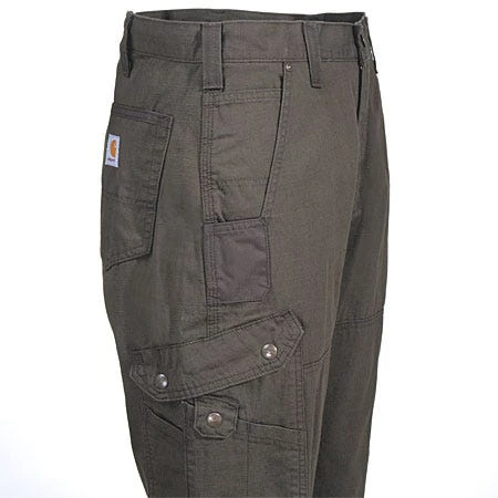 Carhartt Pants: Men's B342 DFE Brown Ripstop Cotton Work Pants - Image 4