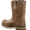 Carhartt Boots: Men's CMP1453 Brown Carbon Nano Toe Waterproof Slip Resistant Wellington Work Boot