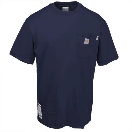 Carhartt Force Shirts: Men's 100234 410 Navy Force Flame Resistant Work Shirt - Image 2