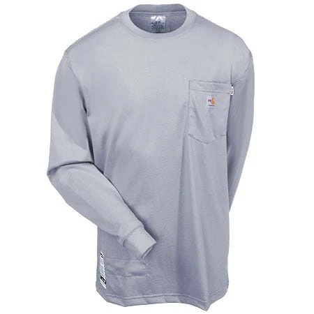 Carhartt Force Shirts: Men's Force 100235 051 Light Gray Flame Resistant Work Shirt - Image 2