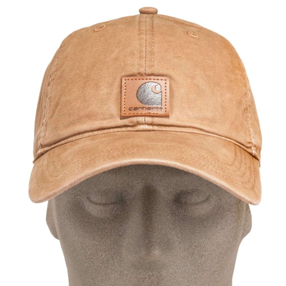 Carhartt Caps: Men's 100289 211 Brown Cotton Canvas Baseball Cap
