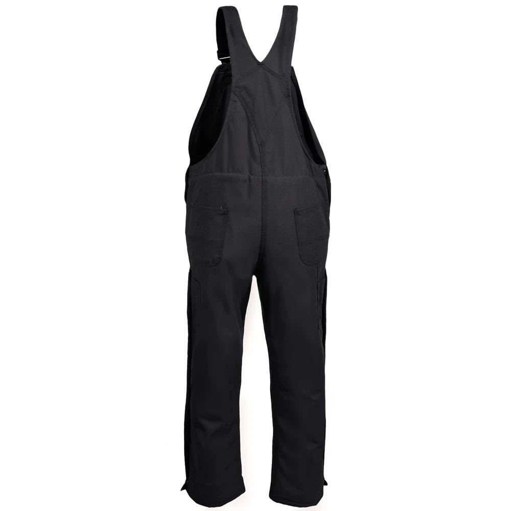 Carhartt Overalls: Men's 101626 001 Black FR Quilt Lined Cotton Duck Bib Overalls
