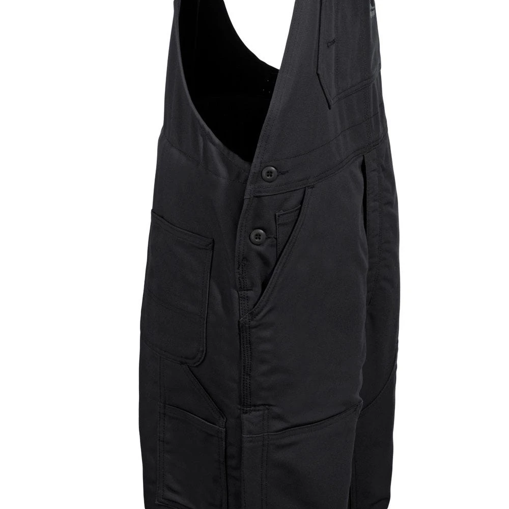 Carhartt Overalls: Men's 101626 001 Black FR Quilt Lined Cotton Duck Bib Overalls - Image 6