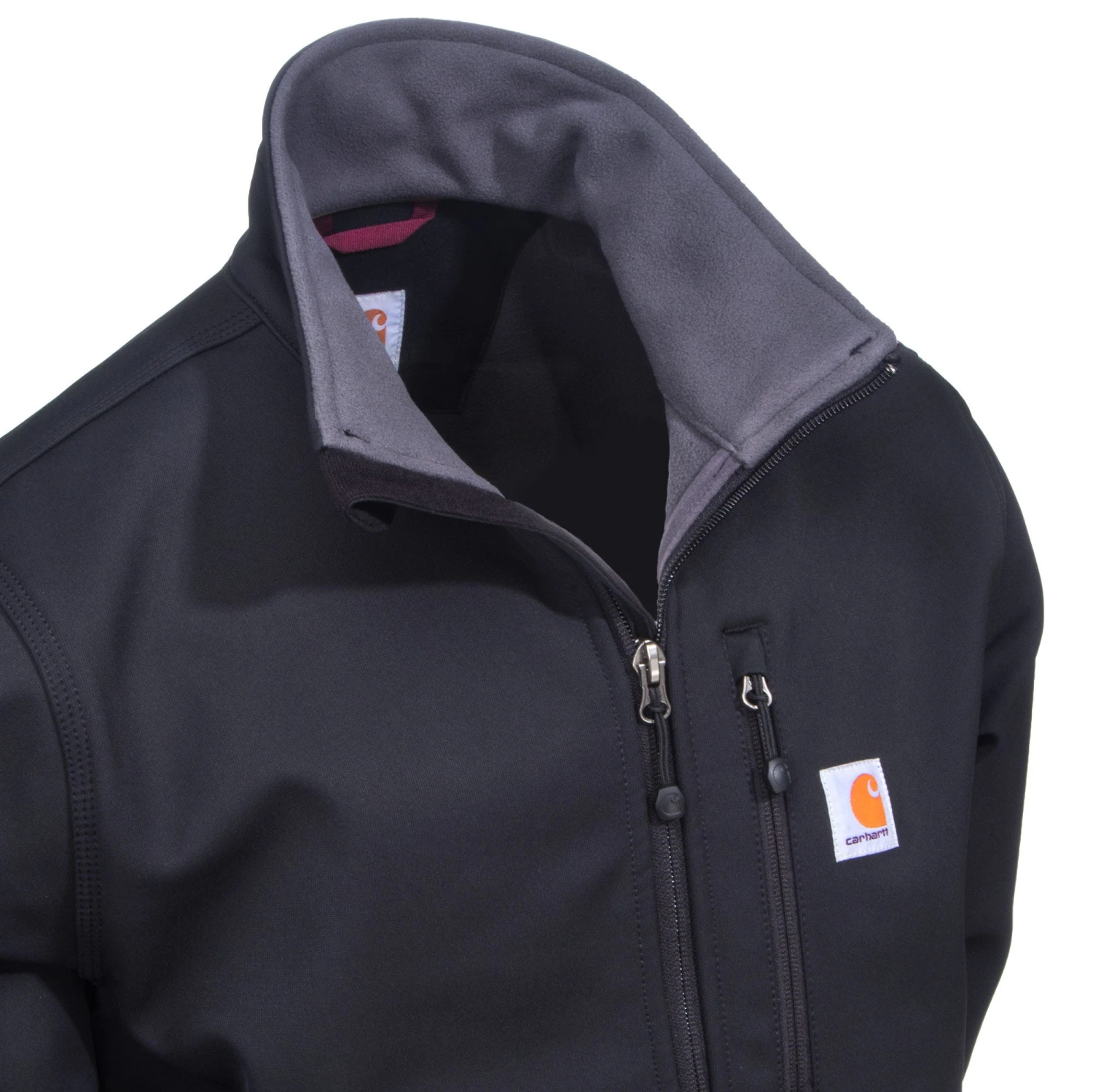 Carhartt Jackets: Crowley Men's 102199 001 Black Full Zip Jacket - Image 2