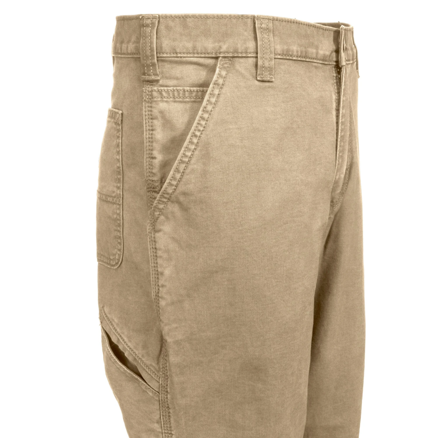 Carhartt Pants: Men's Rugged Flex 102291 253 Dark Khaki Dungarees - Image 4