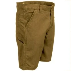 Carhartt Shorts: Men's 102514 918 Rigby Rugged Flex Hickory Brown Canvas Work Shorts