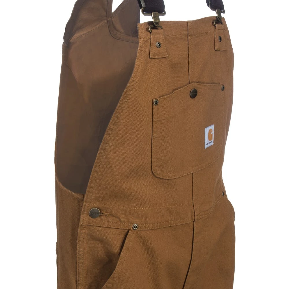 Carhartt Kids' Overalls: Boys' CM8601 D15 Brown Duck Washed Bib Overalls - Image 5