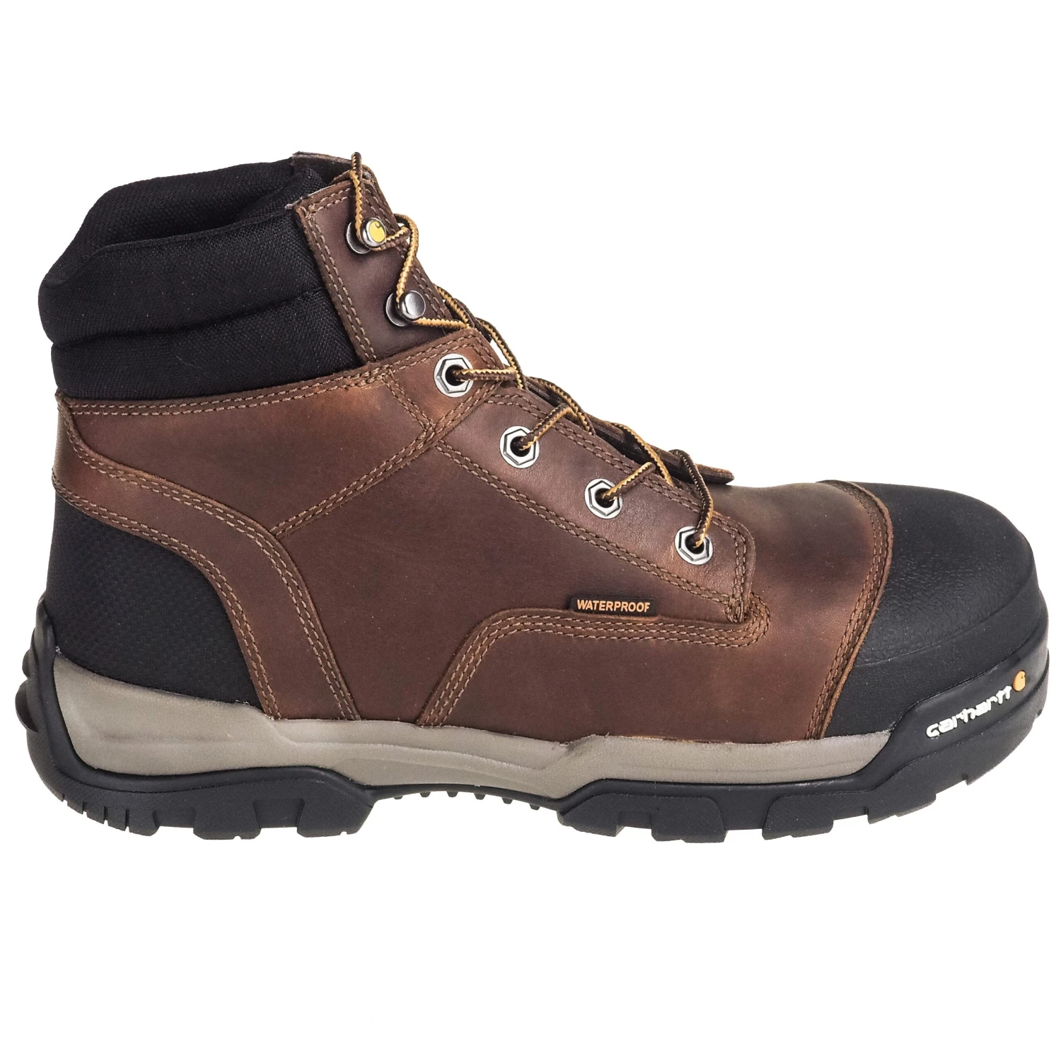 Carhartt Boots: Men's CME6355 Energy 6-Inch Waterproof Composite Toe EH Brown Work Boots - Image 4