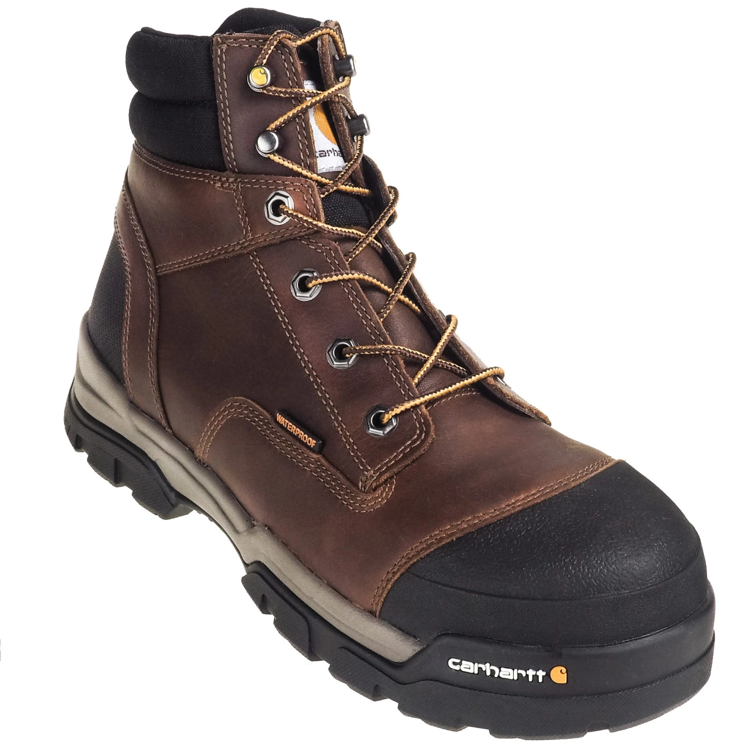 Carhartt Boots: Men's CME6355 Energy 6-Inch Waterproof Composite Toe EH Brown Work Boots - Image 5
