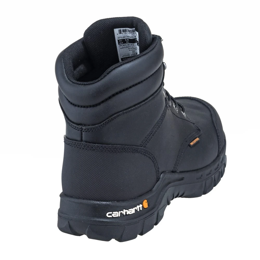 Carhartt Boots: Men's CMF6371 Black 6-Inch Waterproof Composite Toe Rugged Flex EH Boots - Image 7