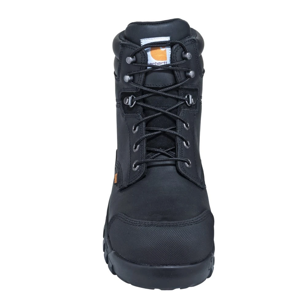 Carhartt Boots: Men's CMF6371 Black 6-Inch Waterproof Composite Toe Rugged Flex EH Boots - Image 6