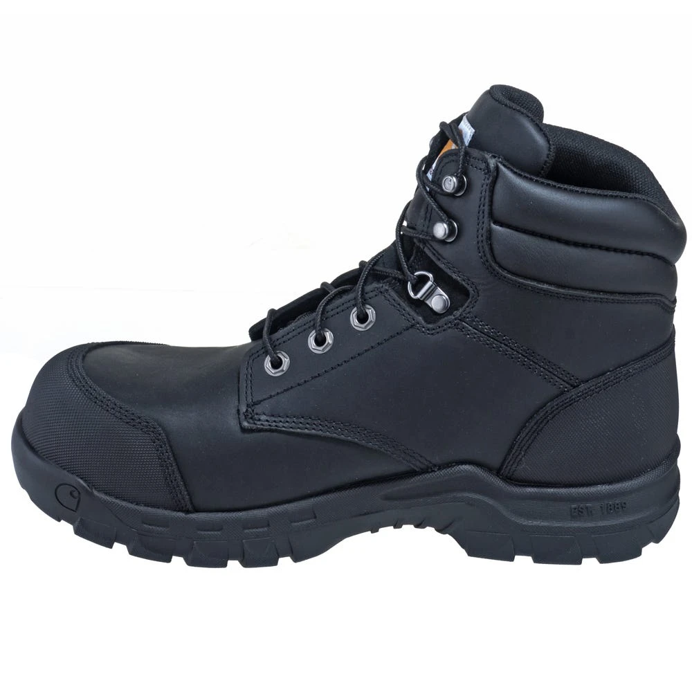 Carhartt Boots: Men's CMF6371 Black 6-Inch Waterproof Composite Toe Rugged Flex EH Boots - Image 5