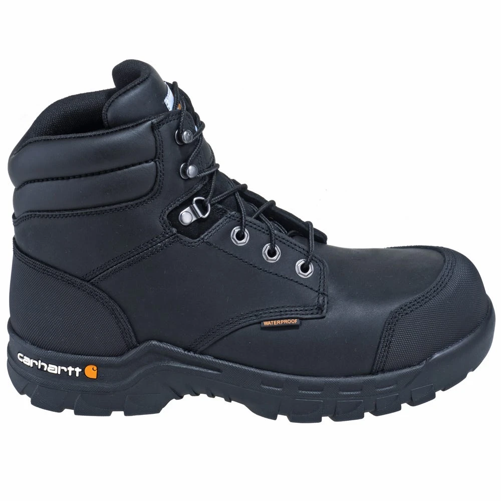 Carhartt Boots: Men's CMF6371 Black 6-Inch Waterproof Composite Toe Rugged Flex EH Boots - Image 4