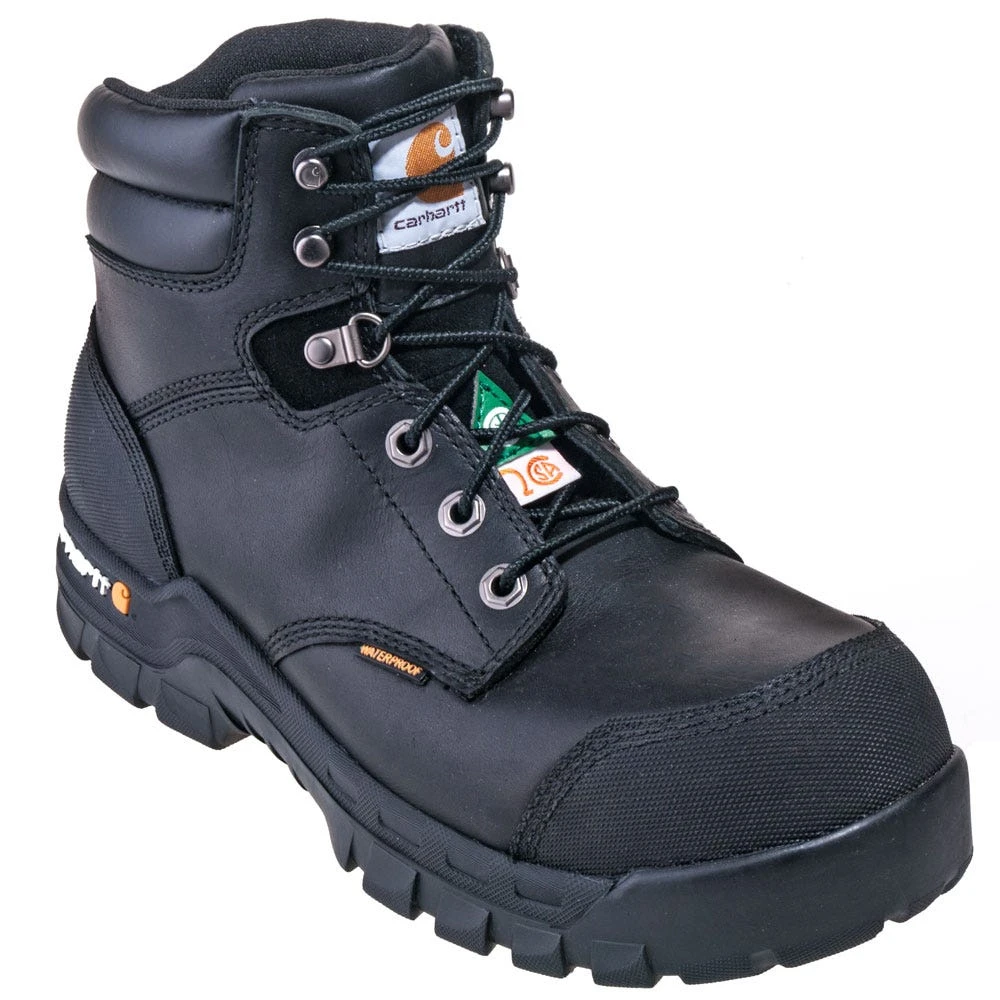 Carhartt Boots: Men's CMR6971 Black Waterproof Puncture-Resistant Composite Toe Boots - Image 5