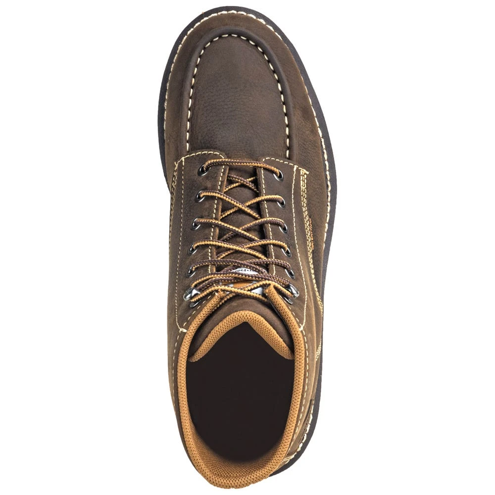 Carhartt Boots: Men's CMW6095 Brown 6-Inch Waterproof General Toe Wedge Boots - Image 7