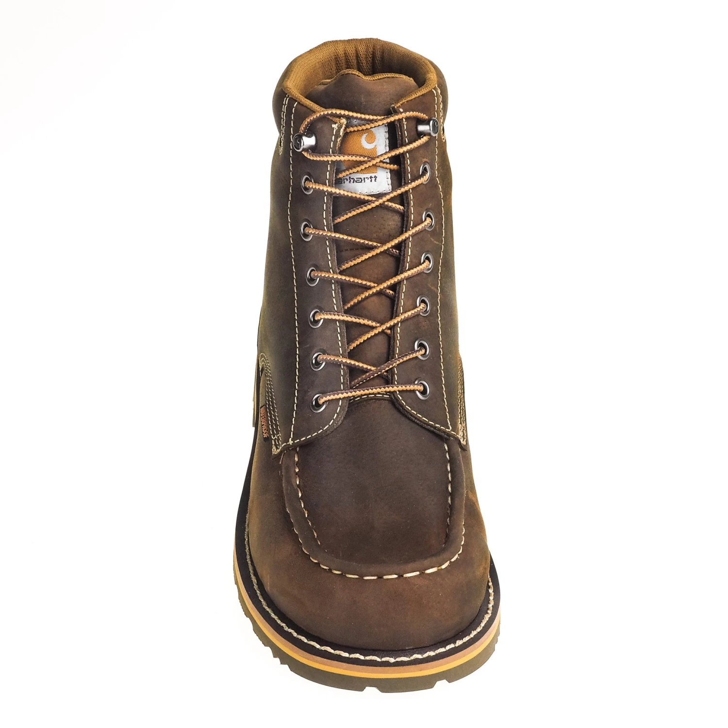 Carhartt Boots: Men's CMW6197 Brown Waterproof 6-Inch General Toe Work Boots - Image 2