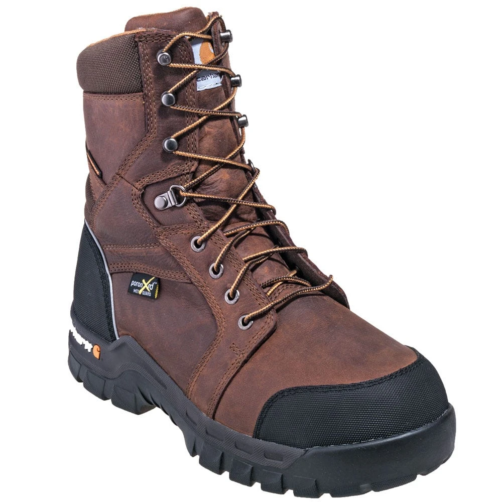 Carhartt Boots: Men's CMF8720 Brown Met Guard Waterproof 8-Inch Work Boots - Image 2