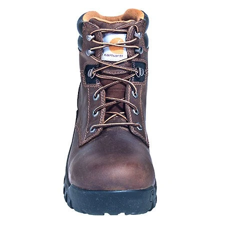 Carhartt Boots: Men's Brown CMF6066 Slip Resistant Leather Work Flex EH Boots - Image 2