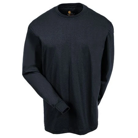 Carhartt Shirts: Men's Black K231 BLK Logo Cotton Jersey Long Sleeve Tee Shirt - Image 3