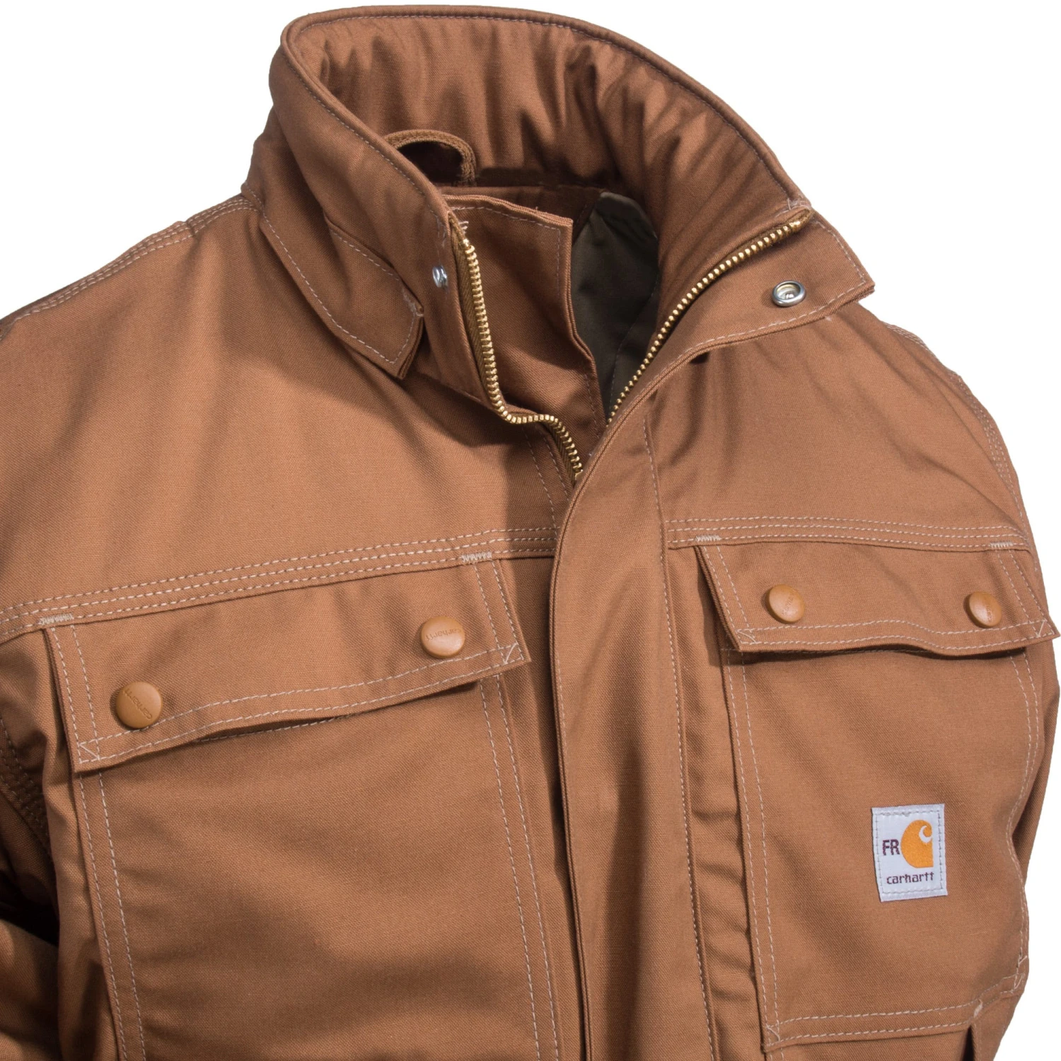 Carhartt Coats: Men's Brown 102182 211 FR Full Swing Quick Duck Coat - Image 2