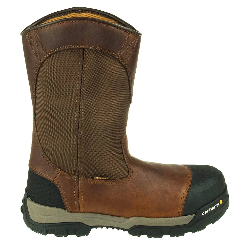 Carhartt Boots: Men's CME1355 Brown Composite Toe Waterproof Pull On Boots - Image 4