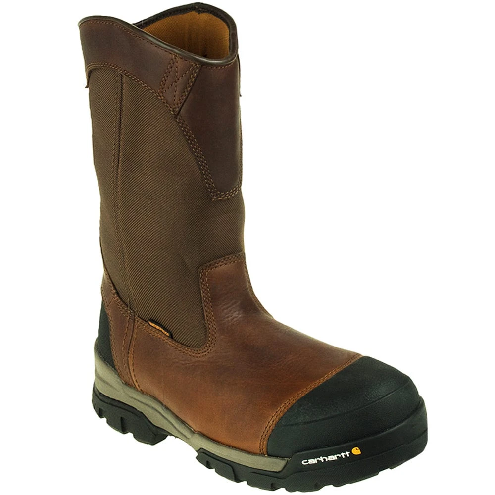 Carhartt Boots: Men's CME1355 Brown Composite Toe Waterproof Pull On Boots - Image 3