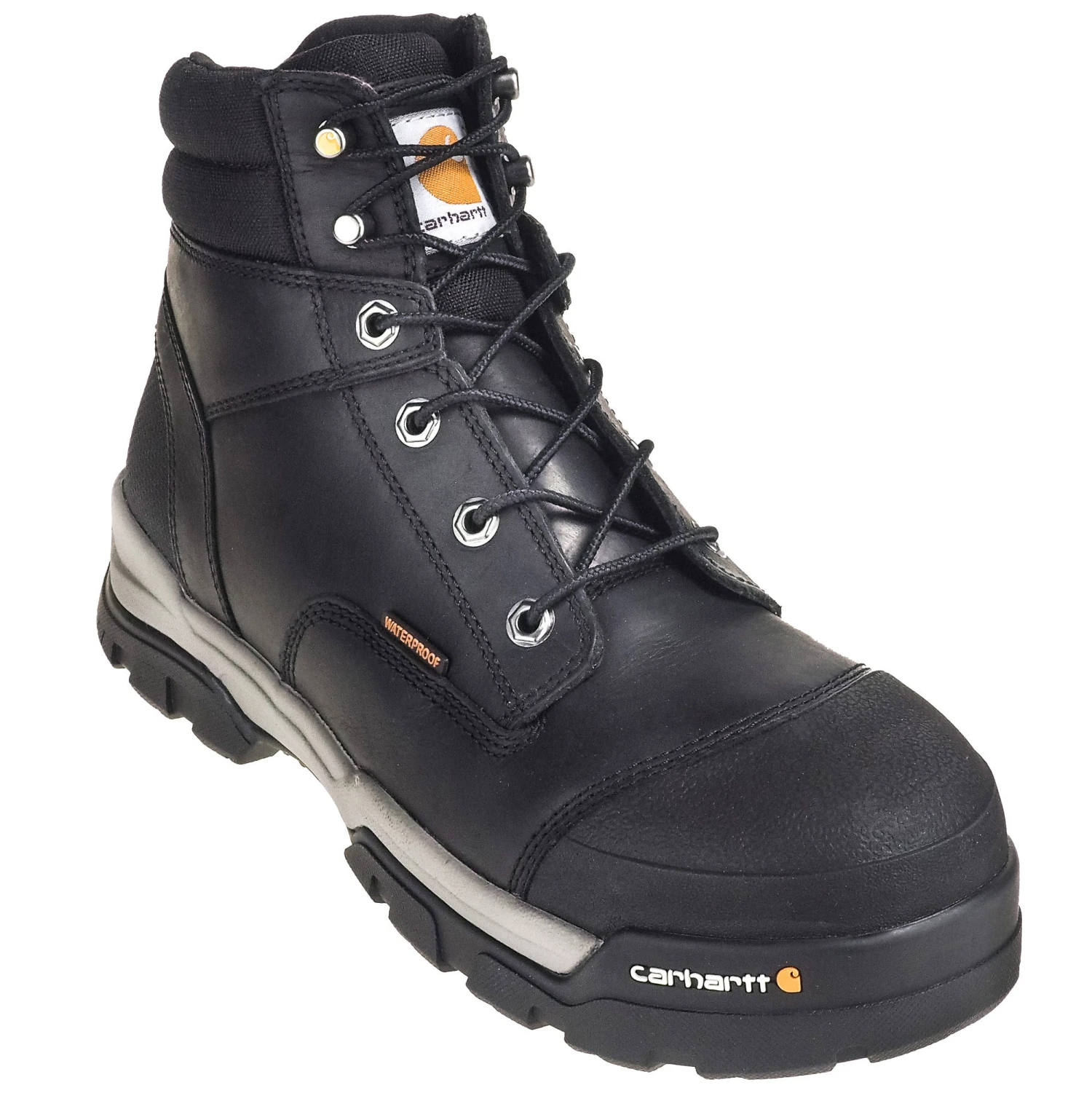 Carhartt Boots: Men's CME6351 Black 6-Inch Waterproof Insite Composite Toe EH Work Boots - Image 7