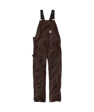 Carhartt Overalls: Men's 102776 DKB Dark Brown Relaxed Fit Duck Bib Overall