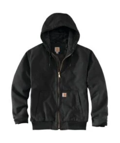 Carhartt Outterwear: Men's 104050 BLK Washed Duck Insulated Loose Fit Active Jacket