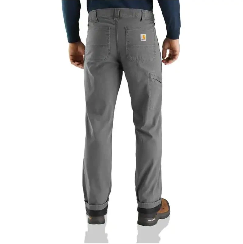 Carhartt Pants: Men's 103342 039 Gravel Rugged Flex Relaxed Fit Canvas Flannel-Lined Utility Work Pant - Image 2
