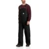 Carhartt Overalls: Men's 104393 BLK Black Loose Fit Firm Duck Insulated Bib Overall