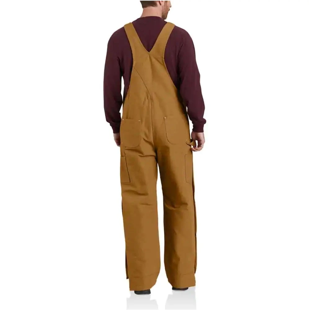 Carhartt Overalls: Men's 104393 BRN Brown Loose Fit Firm Duck Insulated Bib Overall - Image 2