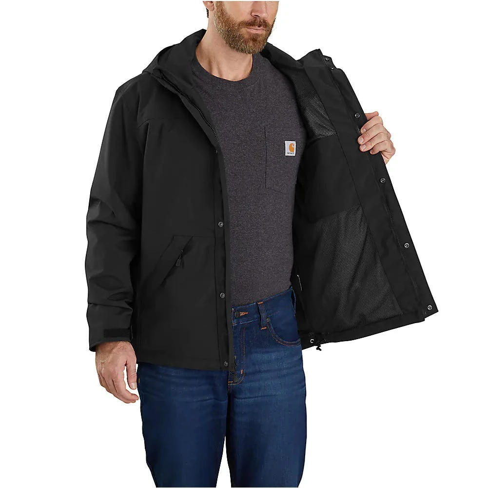 Carhartt Jackets: Men's 104670 BLK Black Storm Defender Loose Fit Heavyweight Jacket - Image 2