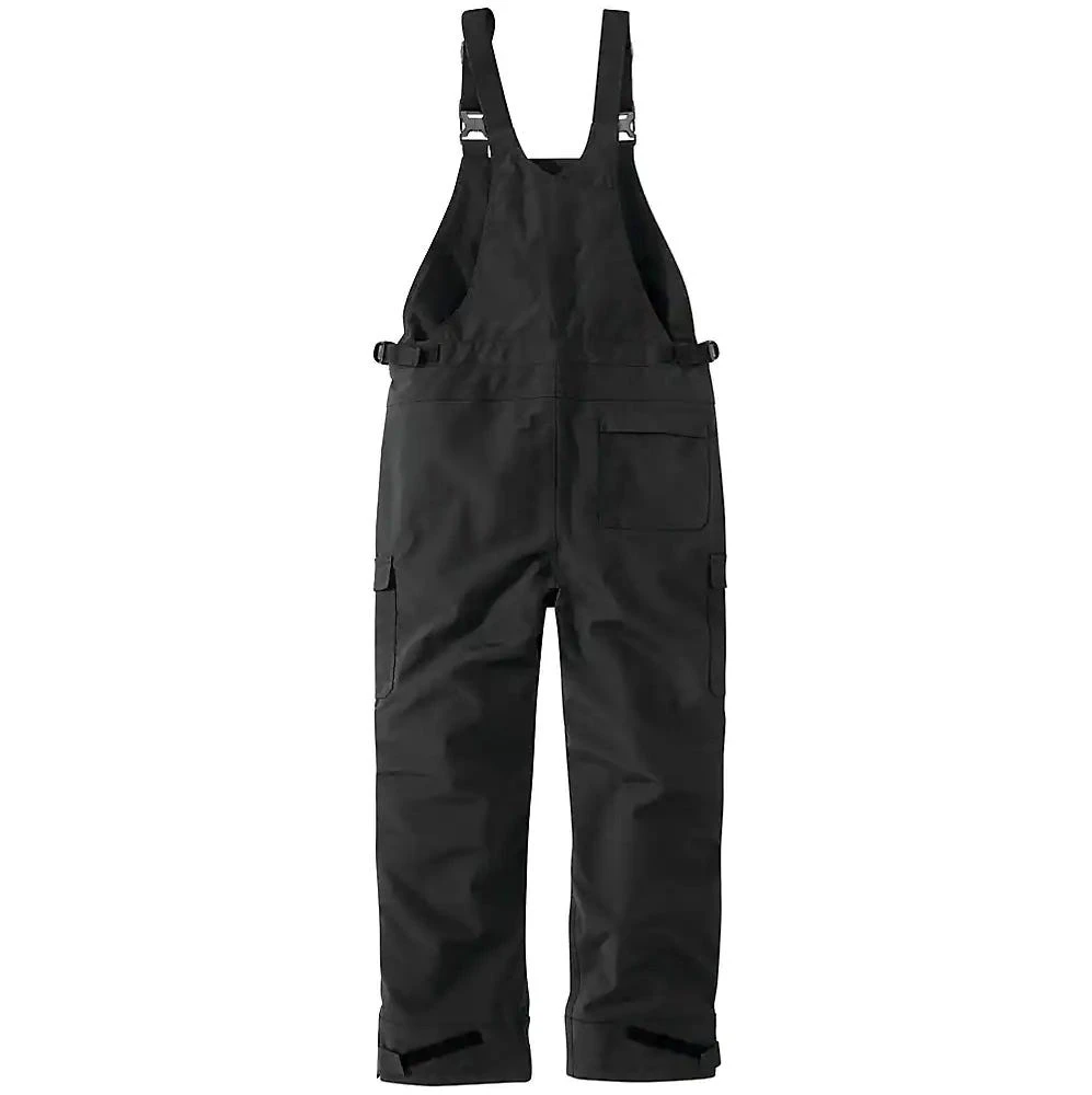 Carhartt Bibs: Men's 104674 BLK Black Storm Defender Loose Fit Heavyweight Bib Overalls - Image 2