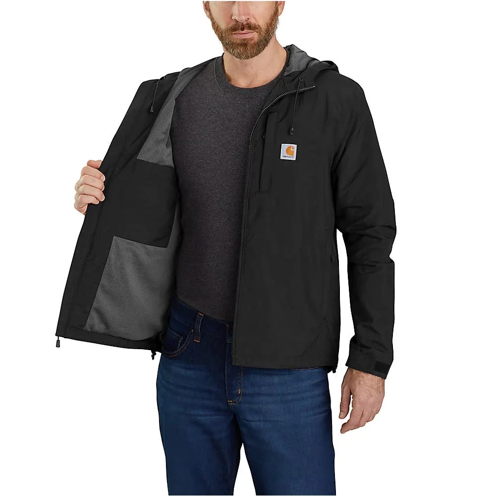 Carhartt Jacket: Men's 104671 N04 Black Rain Defender Relaxed Fit Lightweight Jacket - Image 2